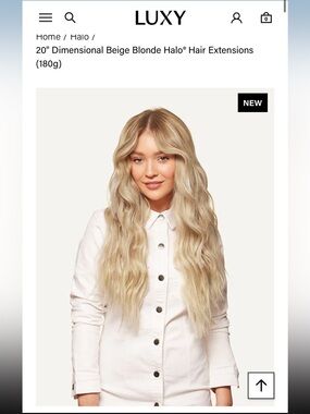 Luxy Hair 20” beige blonde halo extensions